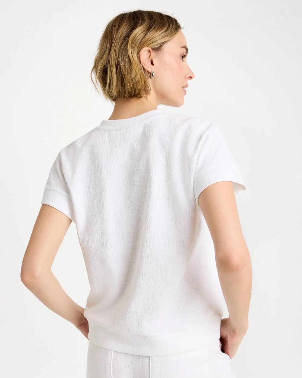 Chico's Discount Alabaster Zenergy® Crosshatch Knit Top