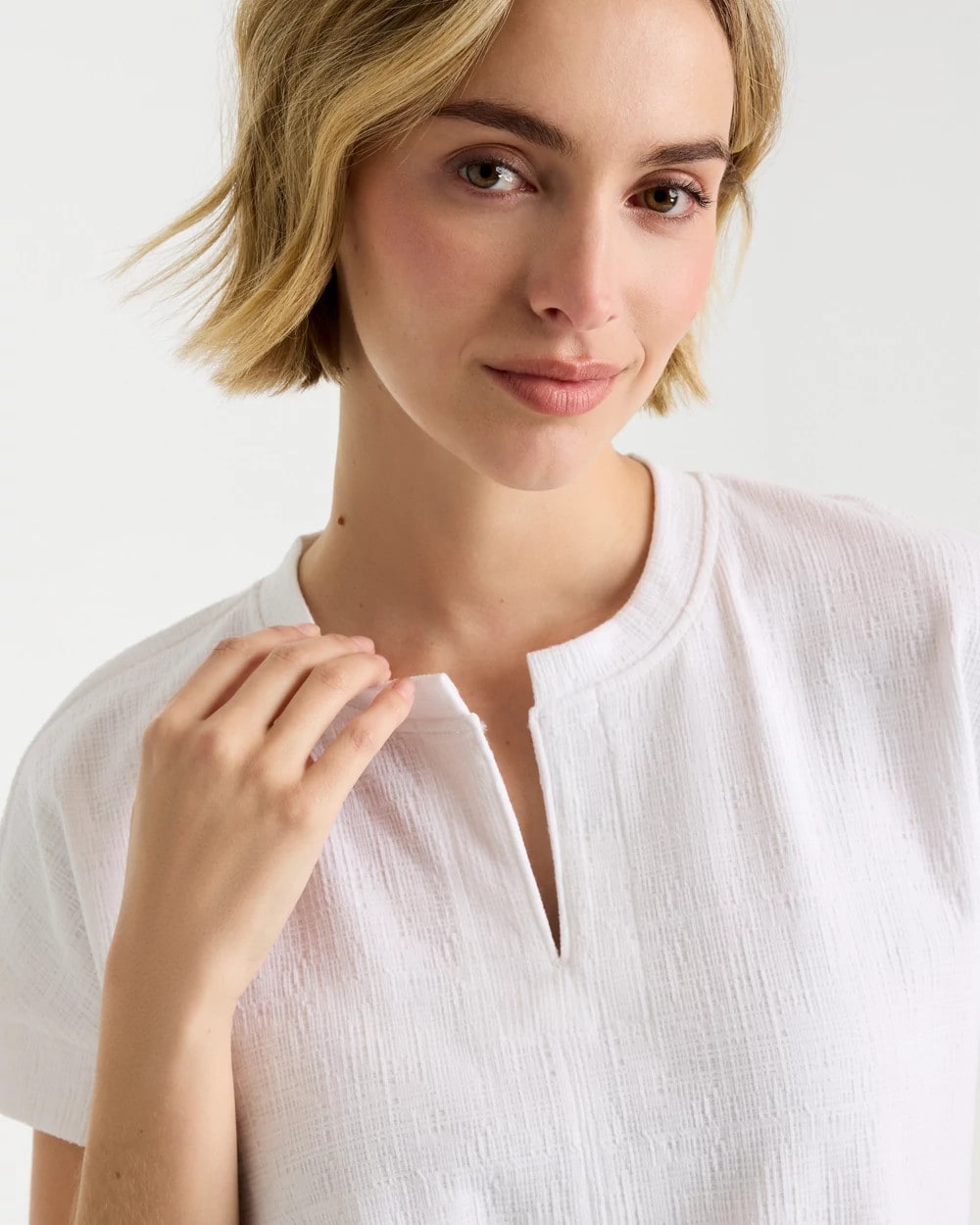 Chico's Discount Alabaster Zenergy® Crosshatch Knit Top