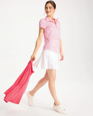 Chico's Outlet Calypso Coral Zenergy® UPF Geo Half Zip Polo