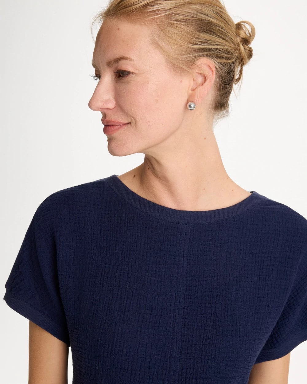 Chico's Sale Passport Blue Zenergy® Gauze French Terry Mix Tee
