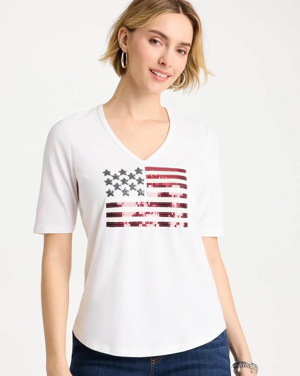 Chico's For Sale Alabaster Americana Tee