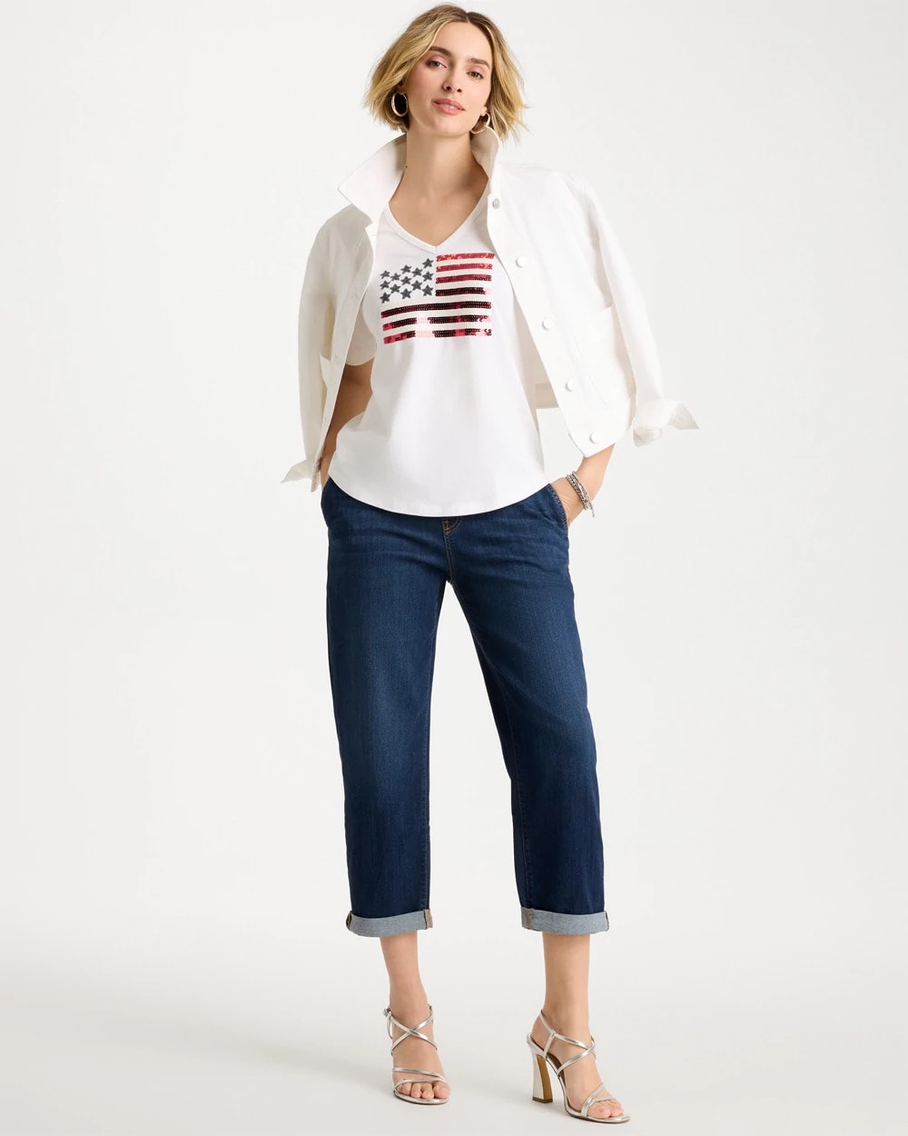 Chico's For Sale Alabaster Americana Tee