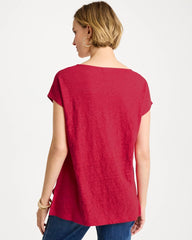 Chico's Outlet Cherry Lush Linen Embellished Sequin Tunic
