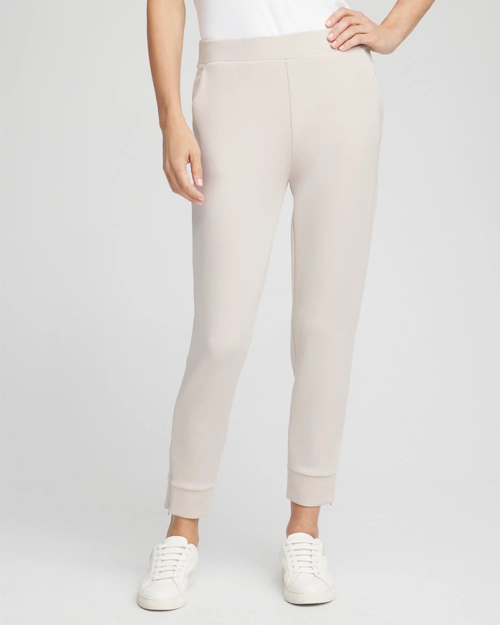 Chico's Outlet Smokey Taupe Zenergy® Caviar Bead Joggers