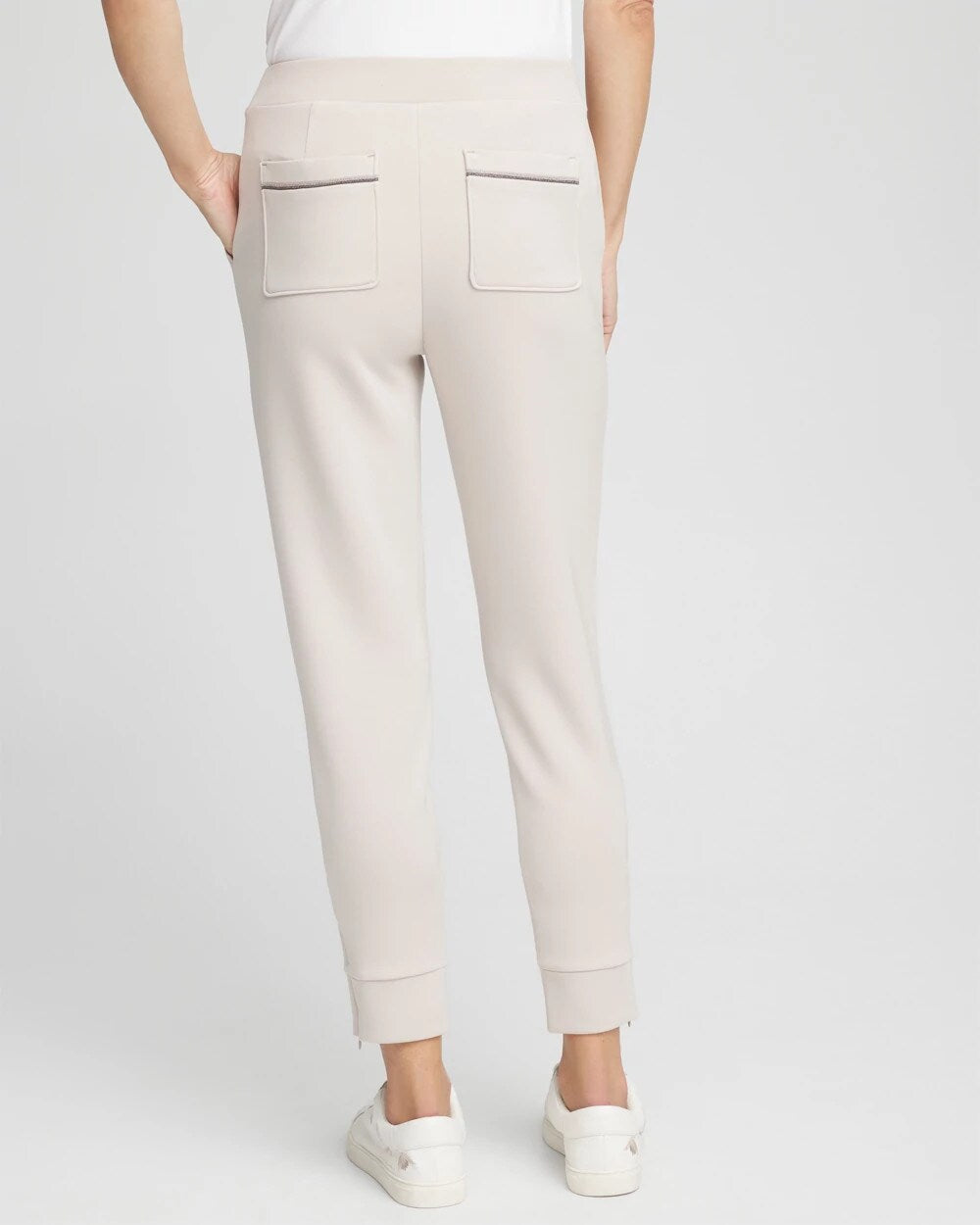 Chico's Outlet Smokey Taupe Zenergy® Caviar Bead Joggers