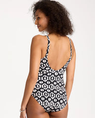 Chico's Online Black/White Gottex Mantra Square Neck One Piece Swimsuit