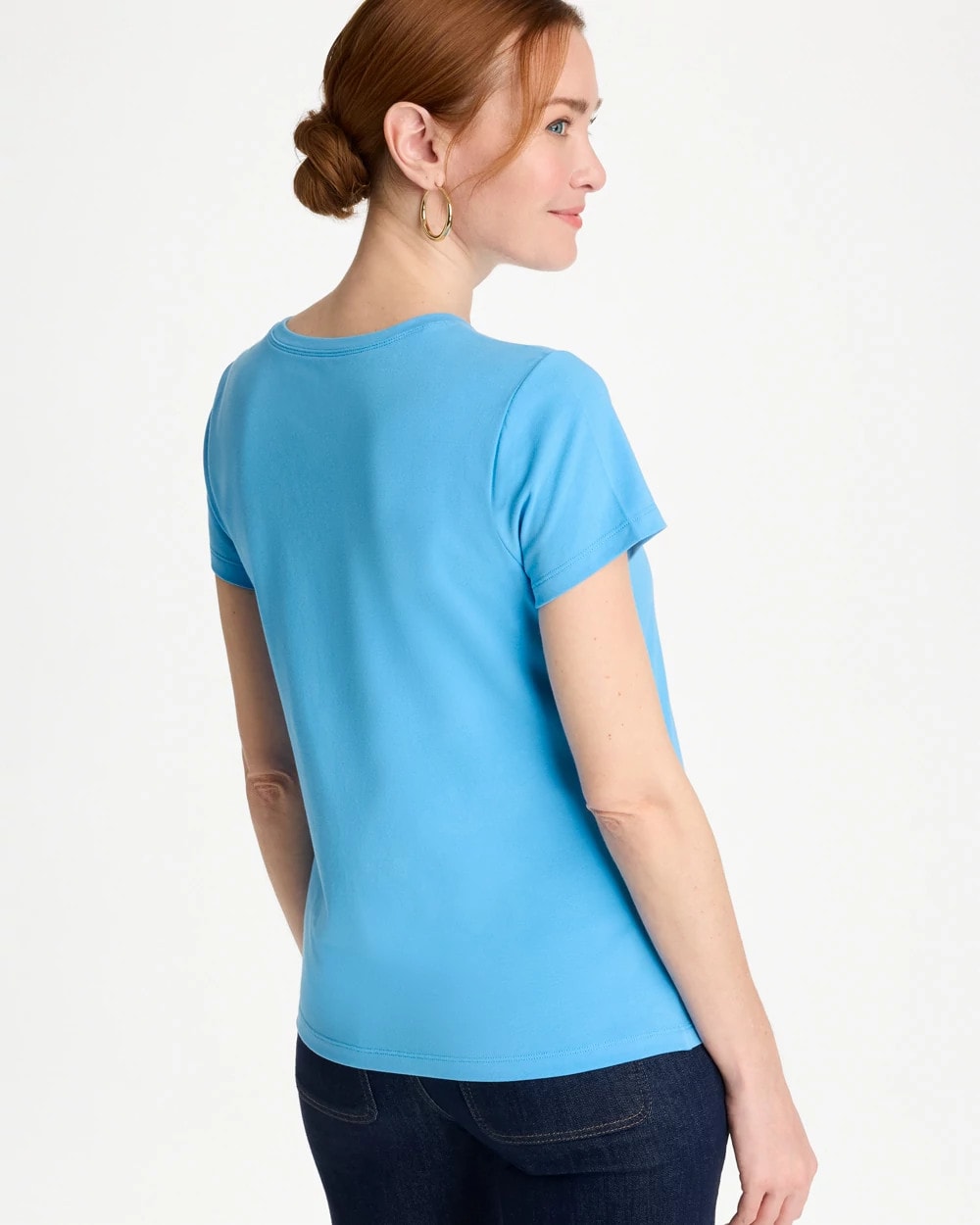 Chico's Sale Blue Tide Perfect Crewneck Tee