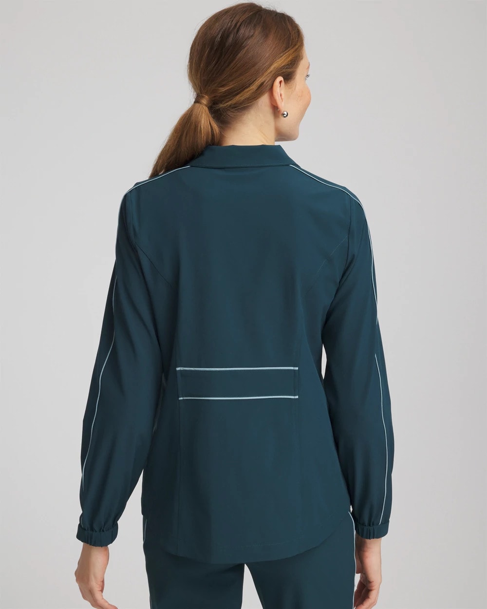 Chico's Online Teal Shadow Zenergy® UPF Contrast Jacket