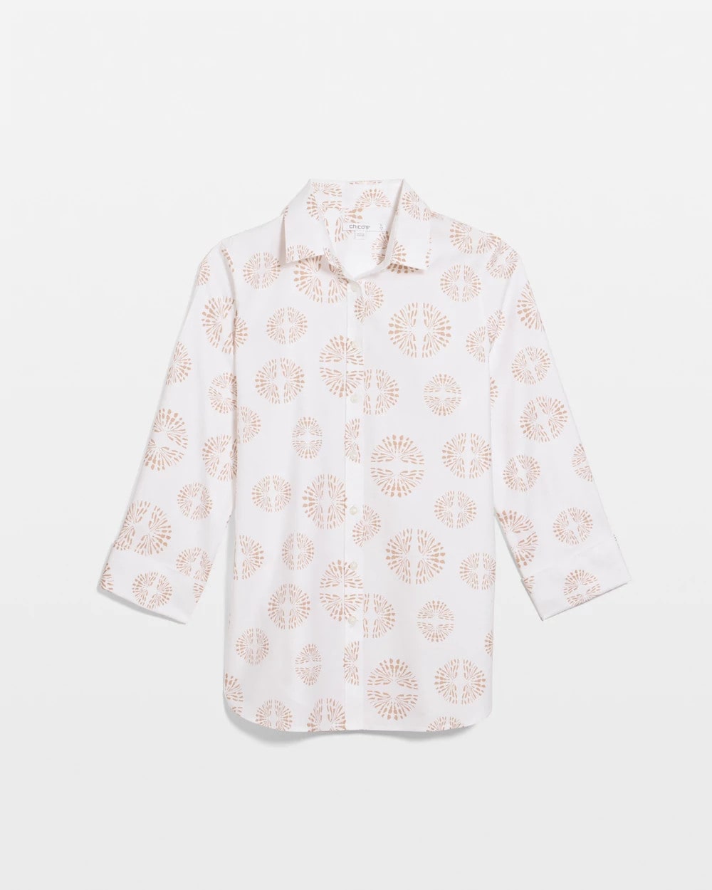 Chico's Outlet Optic White No Iron™ Stretch Stamped Shirt