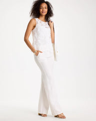 Chico's Sale Alabaster Petal Lace Applique Tank