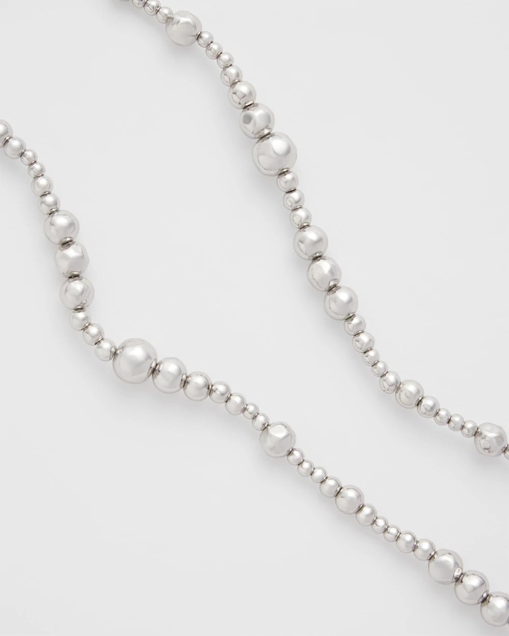 Chico's For Sale Silver Silvertone Long Beaded Necklace