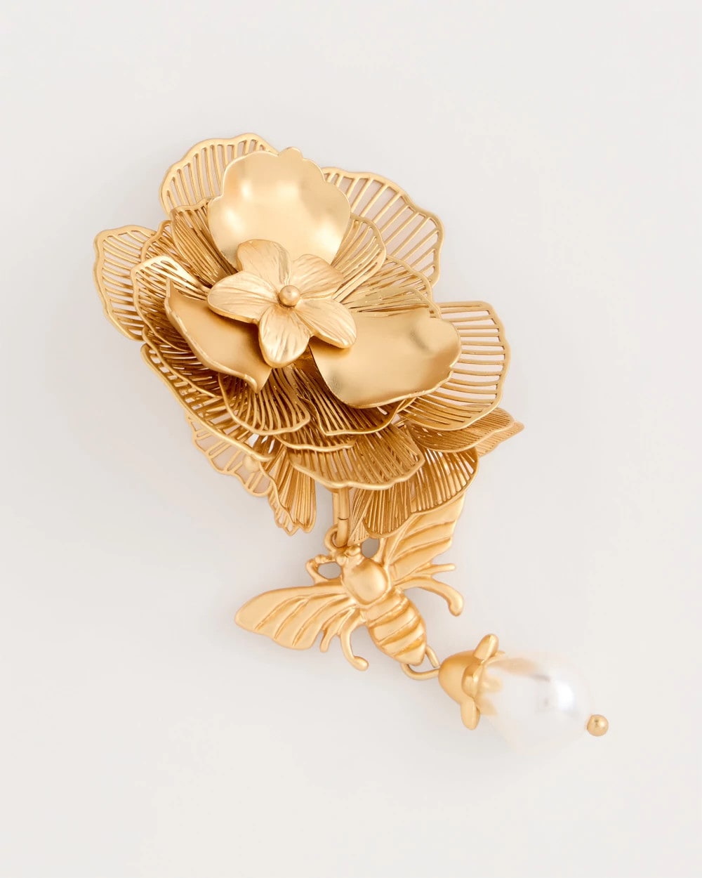 Chico's Discount Gold Filigree Flower Earrings