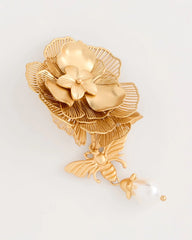 Chico's Discount Gold Filigree Flower Earrings