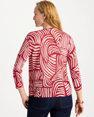 Chico's Online Cherry Lush Geo Summer Romance Cardigan