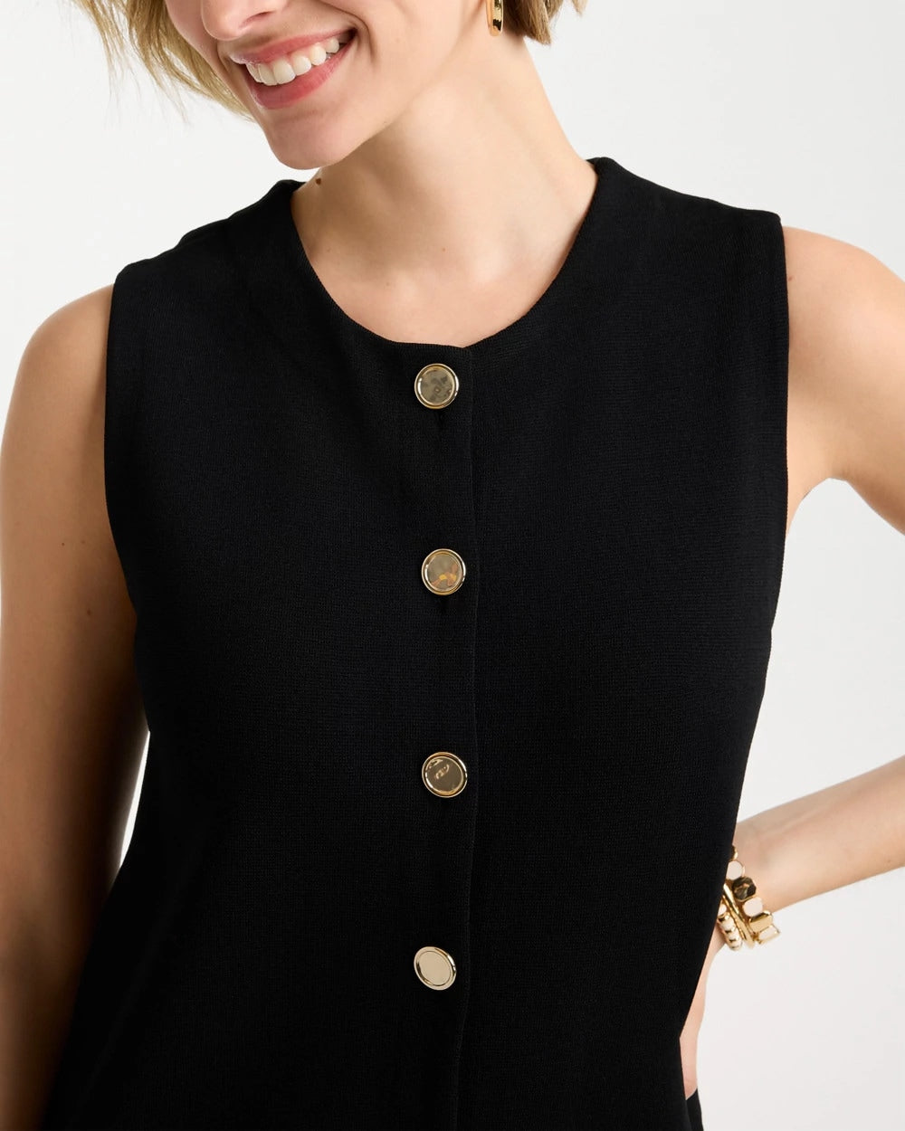 Chico's For Sale Black Refined Crewneck Sweater Vest