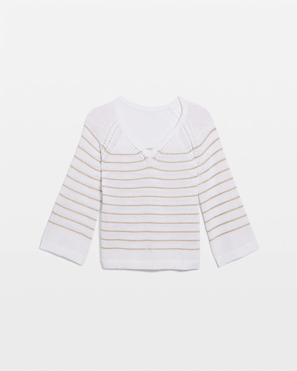 Chico's Online Alabaster Metallic Striped Pullover Sweater