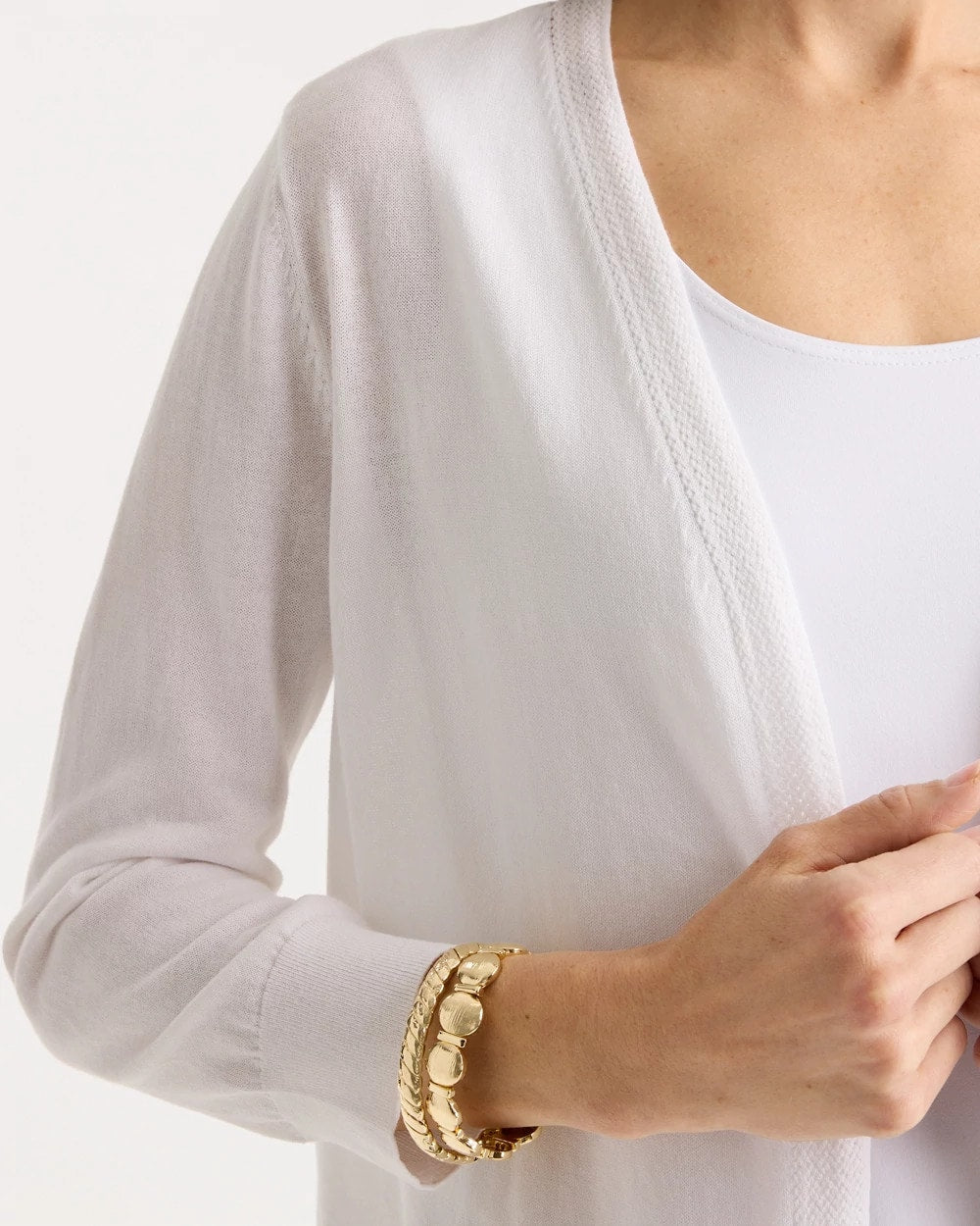 Chico's Outlet Alabaster Summer Romance Cardigan