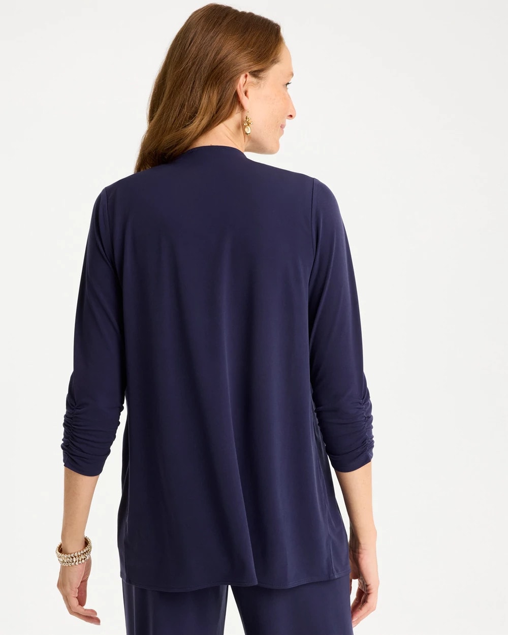 Chico's For Sale Passport Blue Travelers™ Knit Fly Away Cardigan