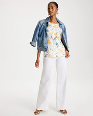 Chico's Online Limon Cotton Slub Printed Tee