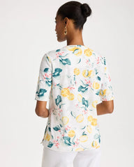 Chico's Online Limon Cotton Slub Printed Tee