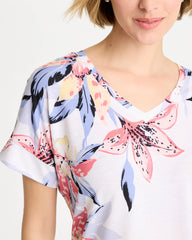 Chico's Outlet Calypso Coral Zenergy® Lily Drop Shoulder Tee