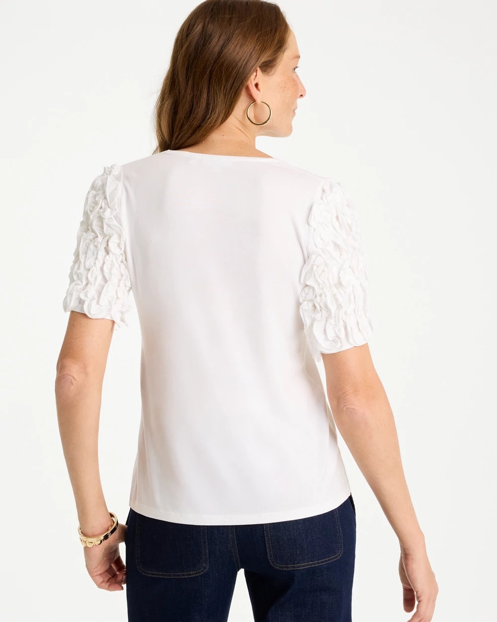Chico's For Sale Alabaster Knit 3D Sleeve Tee