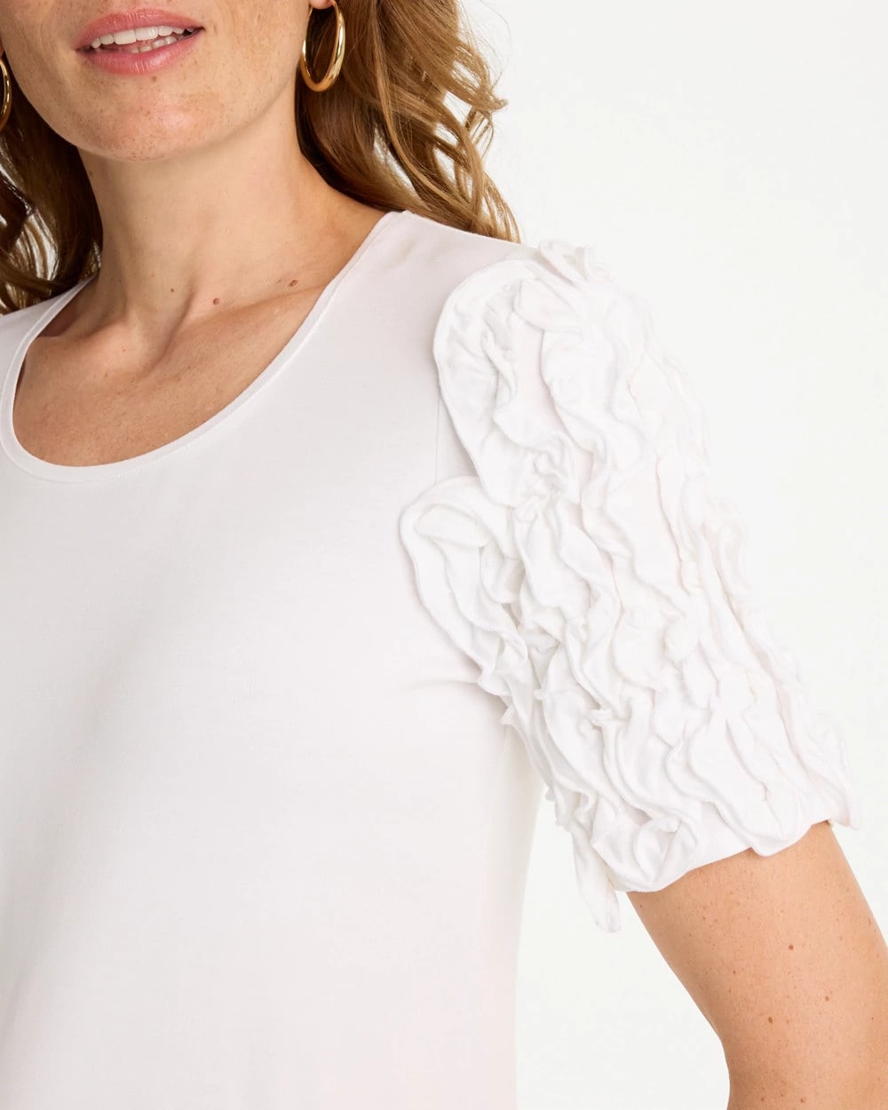Chico's For Sale Alabaster Knit 3D Sleeve Tee