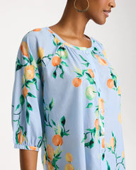 Chico's Online Bondi Blue Cotton Voile Printed Blouse