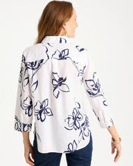 Chico's Sale Passport Blue No Iron™ Linen Amalfi Shirt