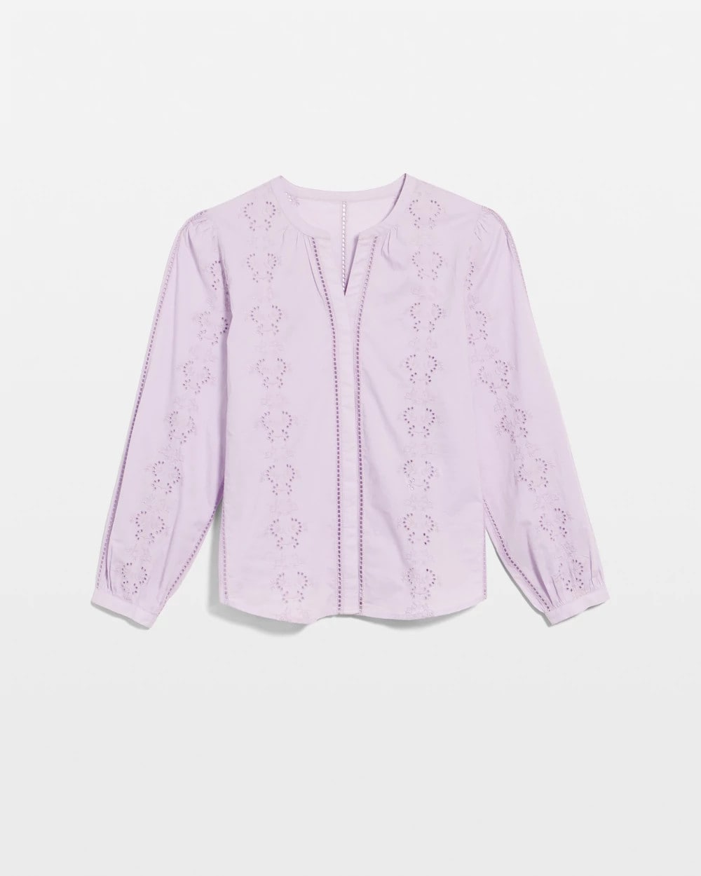 Chico's Outlet Orchid Mist Embroidered Top