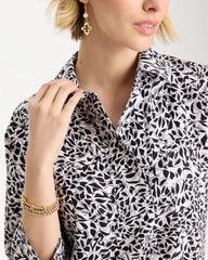 Chico's Sale Black No Iron™ Stretch Printed Popover
