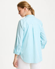 Chico's Outlet Bondi Blue No Iron™ Stretch Gingham Shirt