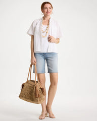 Chico's Discount Alabaster Cotton Gauze Camp Shirt
