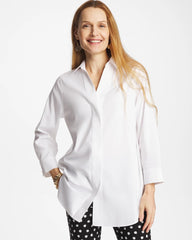 Chico's Outlet Optic White No Iron™ Stretch Splitneck Tunic