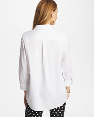 Chico's Outlet Optic White No Iron™ Stretch Splitneck Tunic