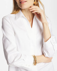 Chico's Outlet Optic White No Iron™ Stretch Splitneck Tunic
