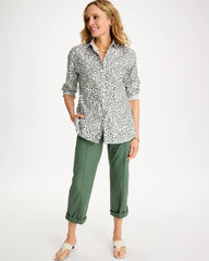 Chico's Online Kelp Forest Printed No Iron Stretch Shirt