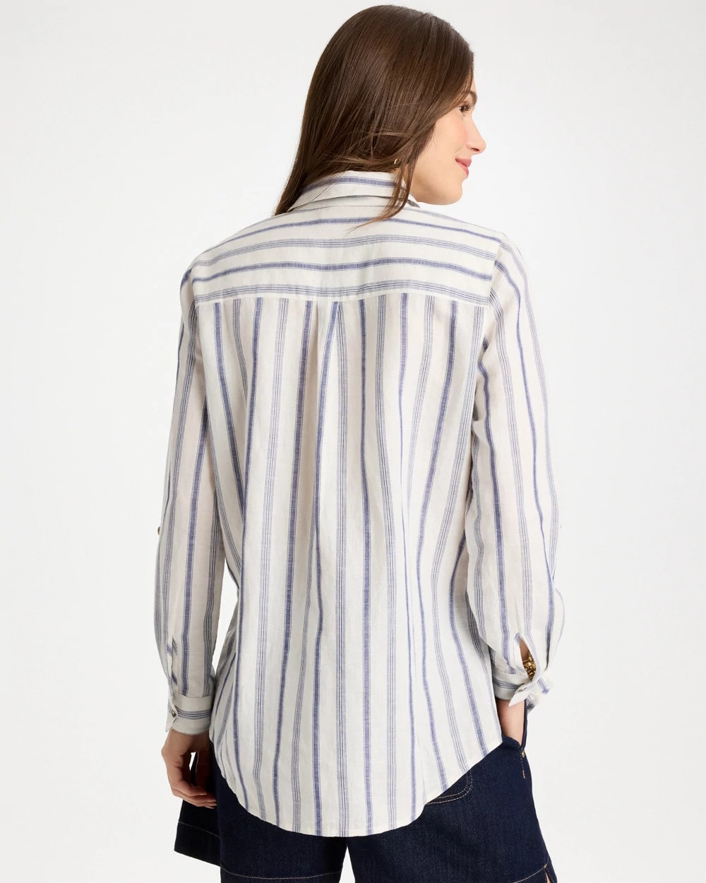 Chico's Outlet Indigo Linen-Cotton Utility Tunic