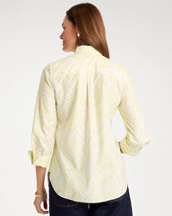 Chico's For Sale Soft Lime Chevron No Iron Stretch Shirt
