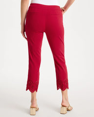Chico's Sale Cherry Lush Petite Brigitte™ Slim Scalloped Ankle Pants