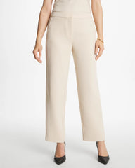 Chico's On Sale Pale Sand Textured Straight Tapered Ankle Pants