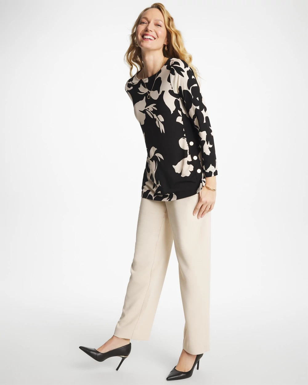 Chico's On Sale Pale Sand Textured Straight Tapered Ankle Pants