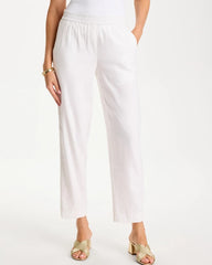 Chico's Online Alabaster Soft-Stretch Linen Straight Tapered Ankle Pants