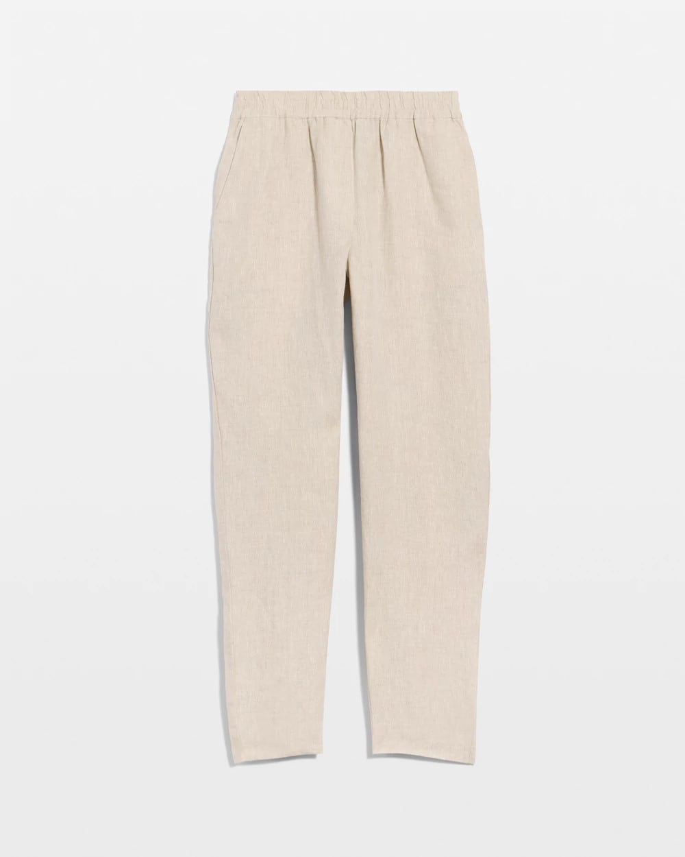 Chico's For Sale Oatmeal Linen Straight Tapered Ankle Pants