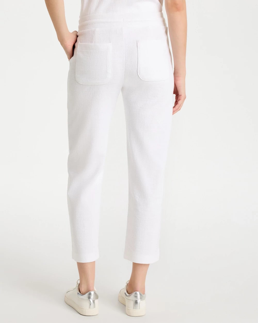 Chico's Outlet Alabaster Zenergy® Crosshatch Knit Cropped Pants