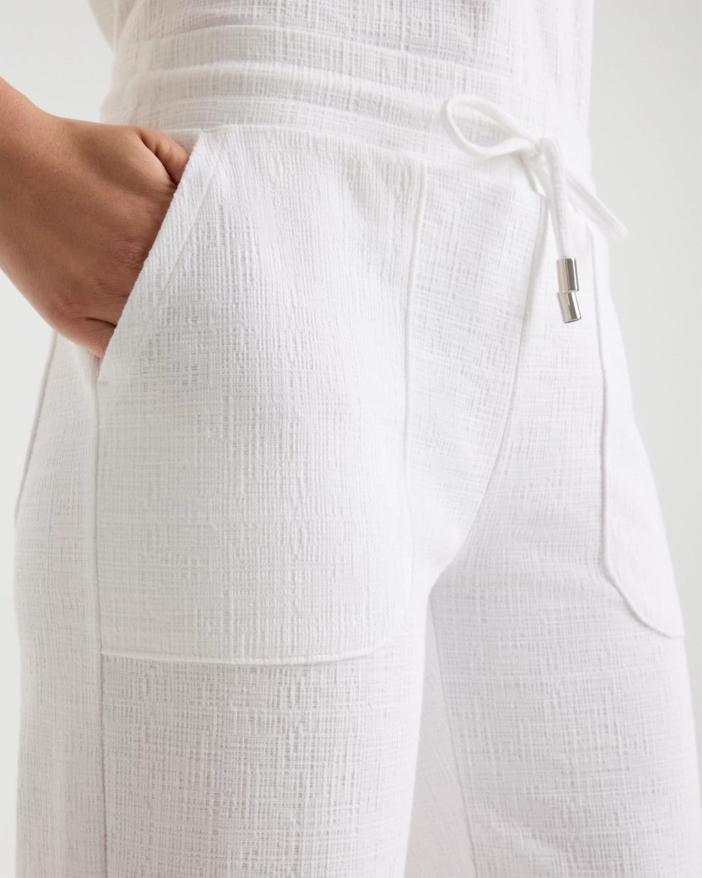 Chico's Outlet Alabaster Zenergy® Crosshatch Knit Cropped Pants