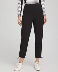 Chico's On Sale Black Zenergy® UPF Rib Mix Cropped Pants