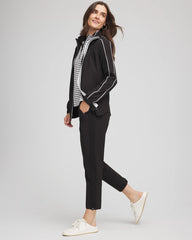 Chico's On Sale Black Zenergy® UPF Rib Mix Cropped Pants