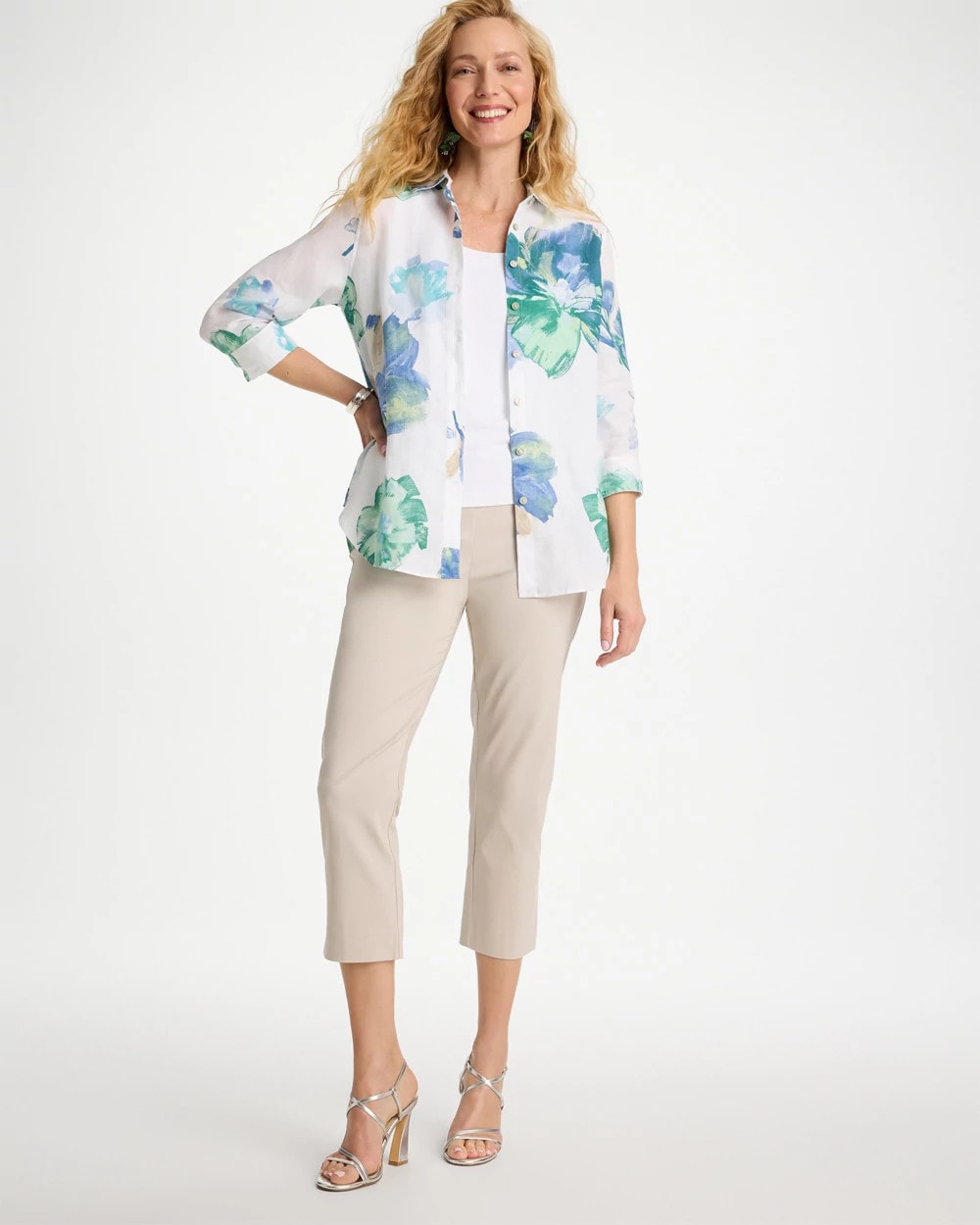 Chico's For Sale Smokey Taupe Brigitte™ Slim Pull-On Crop Pant