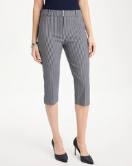 Chico's Online Indigo Emme Slim Striped Capri Pants